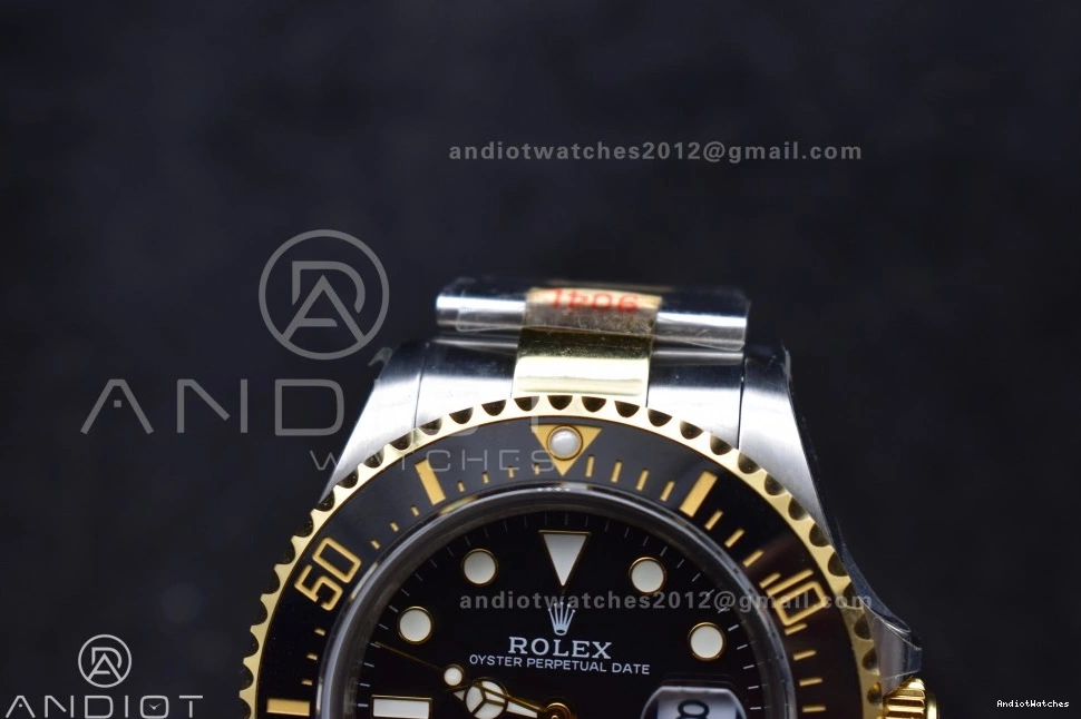 A2824 Black Tone YG SS Best Edition SS Upgraded V Sea-Dweller on Two GMF Bracelet 1061 YG Dial 126603 0203